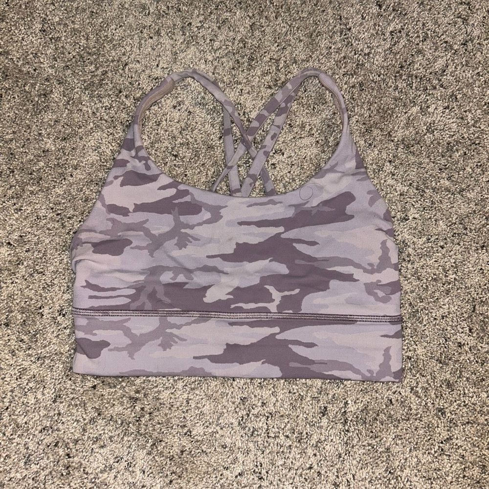 lululemon athletica Purple Camo Sports Bra